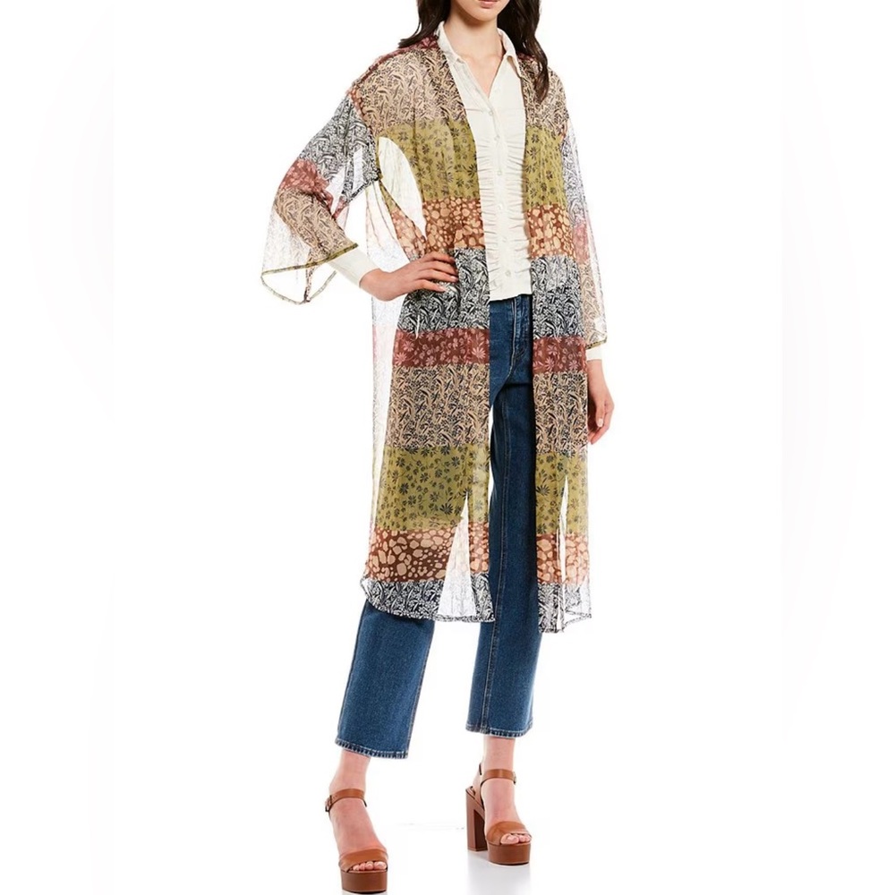 Jessica Simpson Blaine Kimono in Blooming Patchwork